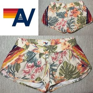 Aviator Nation ꕥ Kauai Floral 5 Stripe Board Shorts ꕥ